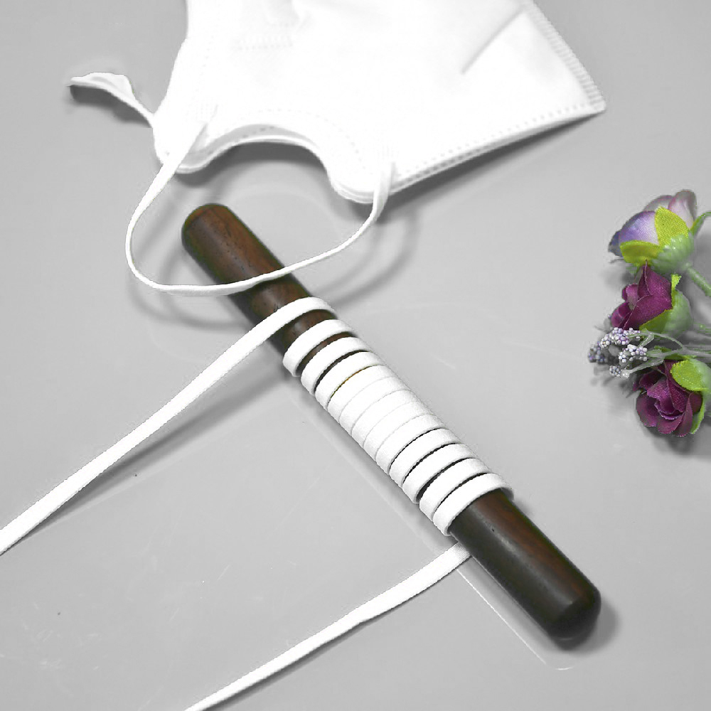 5mm flat hollow ear strap-white