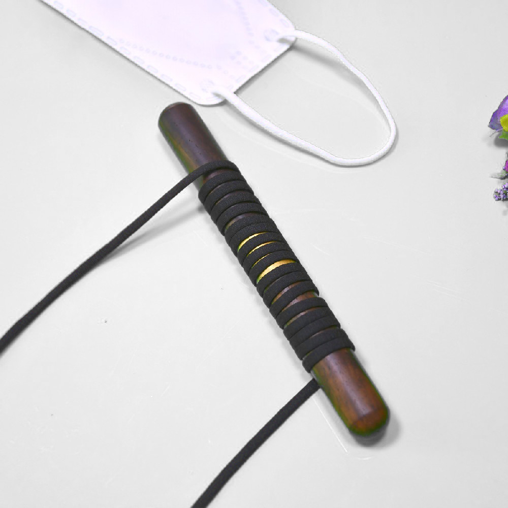 5mm flat hollow ear strap-black