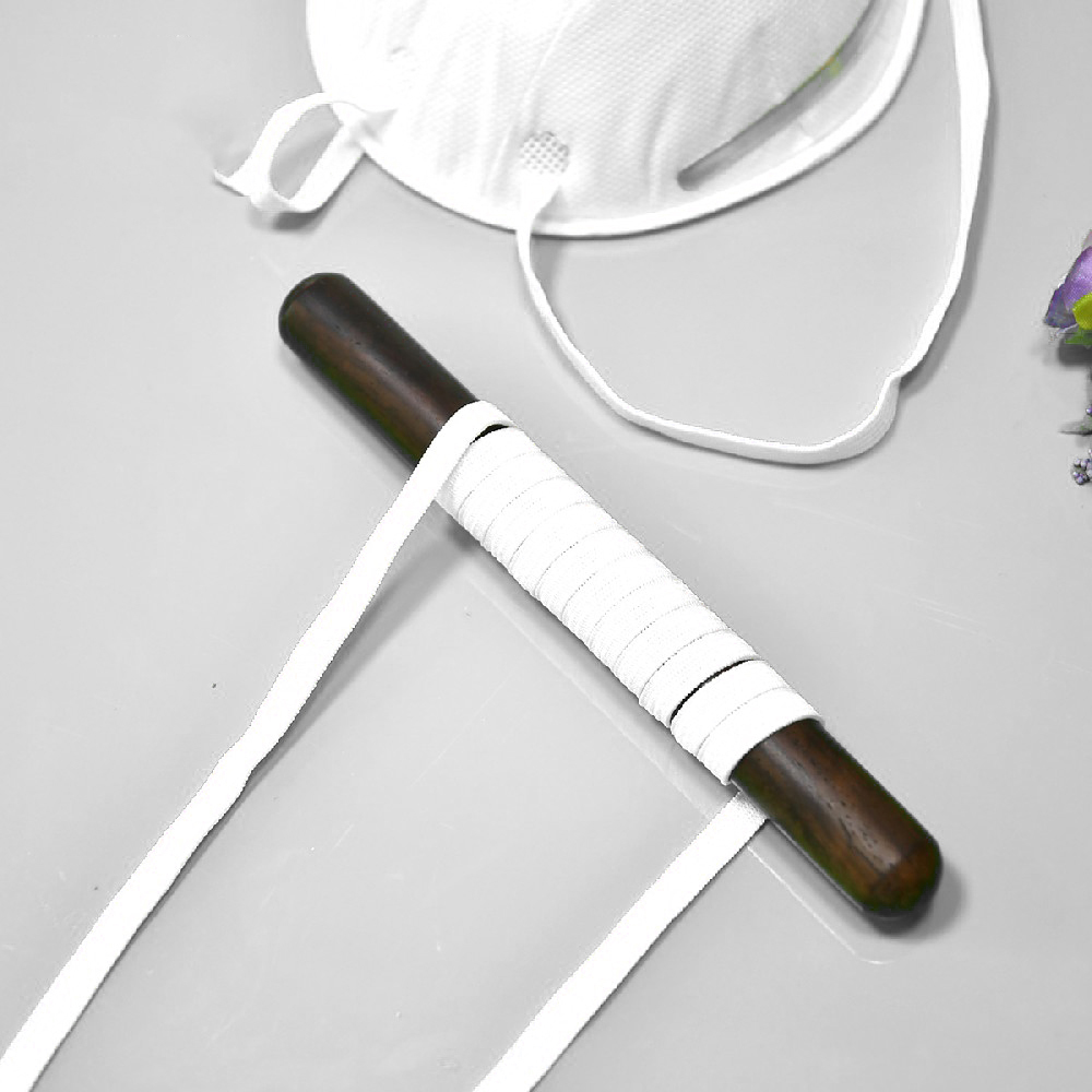 7mm 5-rib elastic band-white